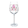 TEMPO-KONDELA TIPSY TRIO, sklenice na víno, set 3 ks, 450 ml, čiré se zimním motivem