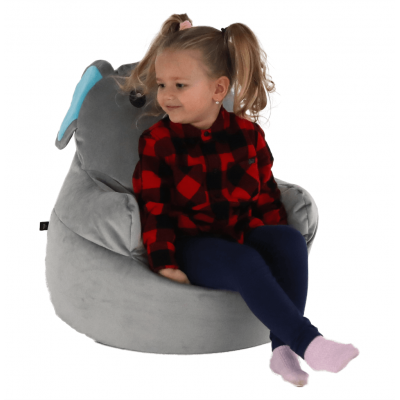 Sedací vak, šedá látka, BABY TYP 2 Sedací vak, šedá látka, BABY TYP 2