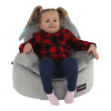 Sedací vak, šedá látka, BABY TYP 2