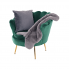 Křeslo ve stylu Art-deco, smaragdová Velvet látka / gold chrom-zlatý, NOBLIN Křeslo ve stylu Art-deco, smaragdová Velvet látka / gold chrom-zlatý, NOBLIN