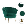 Křeslo ve stylu Art-deco, smaragdová Velvet látka / gold chrom-zlatý, NOBLIN Křeslo ve stylu Art-deco, smaragdová Velvet látka / gold chrom-zlatý, NOBLIN