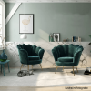 Křeslo ve stylu Art-deco, smaragdová Velvet látka / gold chrom-zlatý, NOBLIN Křeslo ve stylu Art-deco, smaragdová Velvet látka / gold chrom-zlatý, NOBLIN