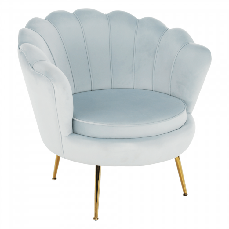 Křeslo ve stylu Art-deco, šedomodrá Velvet látka/gold chrom-zlatý, NOBLIN Křeslo ve stylu Art-deco, šedomodrá Velvet látka/gold chrom-zlatý, NOBLIN