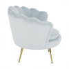 Křeslo ve stylu Art-deco, šedomodrá Velvet látka/gold chrom-zlatý, NOBLIN Křeslo ve stylu Art-deco, šedomodrá Velvet látka/gold chrom-zlatý, NOBLIN