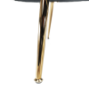 Lavice ve stylu Art-deco, šedomodrá Velvet látka / gold chrom-zlatý, NOBLIN