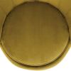 Křeslo ve stylu Art-deco, hořčicová Velvet látka/gold chrom-zlatý, NOBLIN