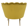 Křeslo ve stylu Art-deco, hořčicová Velvet látka/gold chrom-zlatý, NOBLIN