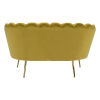 Lavice ve stylu Art-deco, hořčicová Velvet látka / gold chrom-zlatý, NOBLIN Lavice ve stylu Art-deco, hořčicová Velvet látka / gold chrom-zlatý, NOBLIN