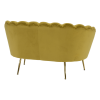 Lavice ve stylu Art-deco, hořčicová Velvet látka / gold chrom-zlatý, NOBLIN Lavice ve stylu Art-deco, hořčicová Velvet látka / gold chrom-zlatý, NOBLIN