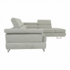 Sedací souprava, světle šedá, látka, pravá, BUTON P