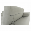 Sedací souprava, světle šedá, látka, pravá, BUTON P