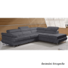 Sedací souprava, šedá, látka, pravá, BUTON P