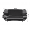 Rozkládací pohovka, světle šedá/tmavě šedá, GURU