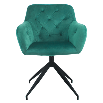 Otočná židle, zelená Velvet látka/černá, VELEZA NEW Otočná židle, zelená Velvet látka/černá, VELEZA NEW