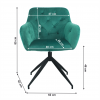 Otočná židle, zelená Velvet látka/černá, VELEZA NEW Otočná židle, zelená Velvet látka/černá, VELEZA NEW