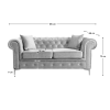 Luxusní 2-sed, světle šedá Velvet látka, ROMANO Luxusní 2-sed, světle šedá Velvet látka, ROMANO
