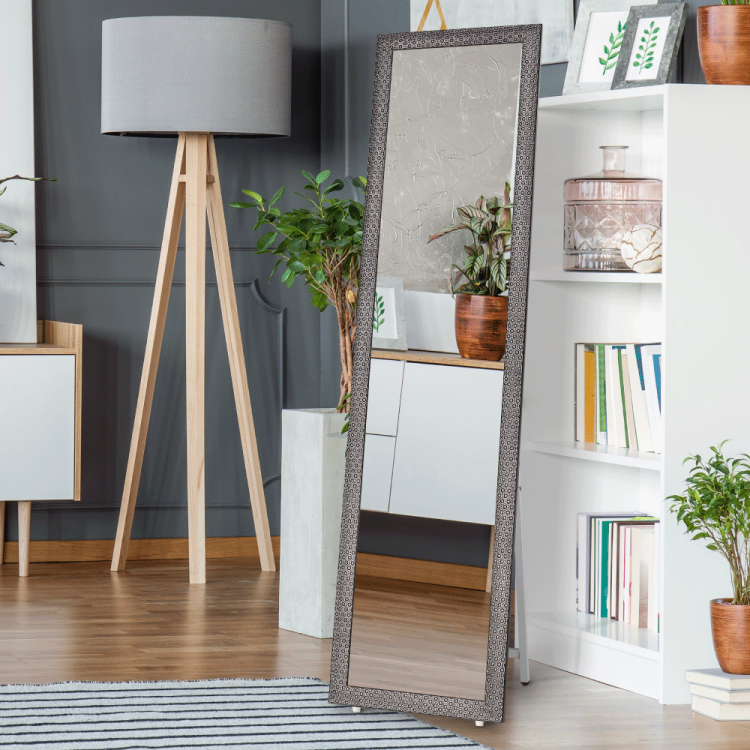 Stojanové zrcadlo LAVAL. Černé