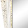 Stojanové zrcadlo, bílá/bílo zlatý ornament, LAVAL Stojanové zrcadlo, bílá/bílo zlatý ornament, LAVAL