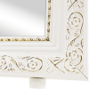 Stojanové zrcadlo, bílá/bílo zlatý ornament, LAVAL Stojanové zrcadlo, bílá/bílo zlatý ornament, LAVAL