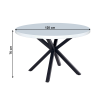 Jídelní stůl, bílá matná/černá, průměr 120 cm, MEDOR Jídelní stůl, bílá matná/černá, průměr 120 cm, MEDOR