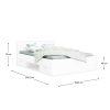 Dvoulůžková postel MICHIGAN 140x200 s úložným prostorem. Bílá