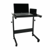 PC stůl s kolečky, černá, WESTA PC stůl s kolečky, černá, WESTA
