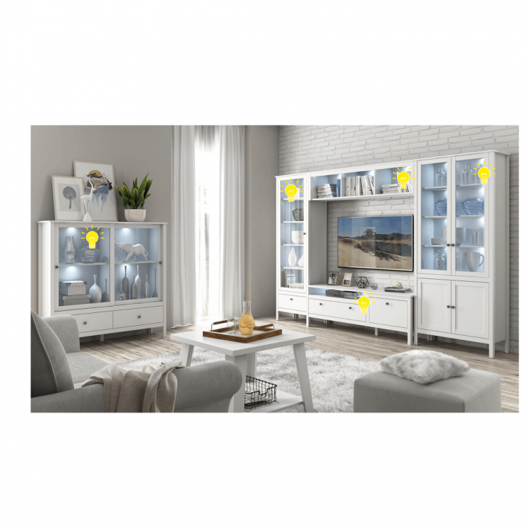 LED osvětlení, 2-bodové, bílá, OLJE/TIFFY/HELIO LED osvětlení, 2-bodové, bílá, OLJE/TIFFY/HELIO