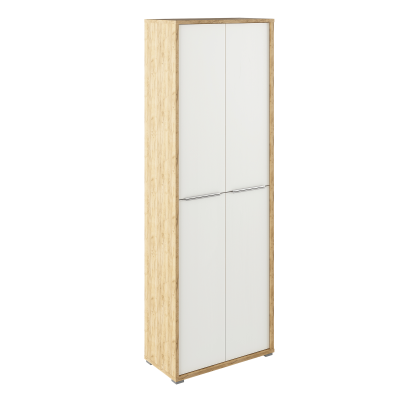 Vysoká skříň s policemi, dub artisan / bílá, RIOMA TYP05