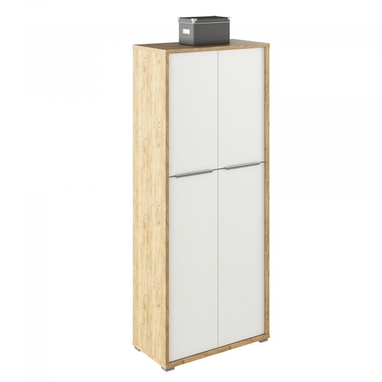 Policová skříň, dub artisan/bílá, RIOMA TYP 07