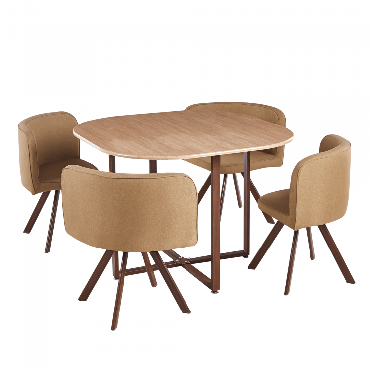 Jídelní set BEVIS. Světle hnědá/přírodní