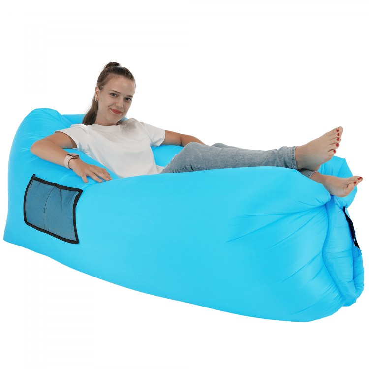 Nafukovací sedací vak/lazy bag, modrá, LEBAG Nafukovací sedací vak/lazy bag, modrá, LEBAG