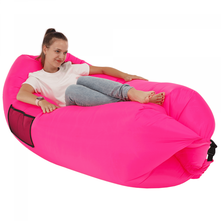 Nafukovací sedací vak/lazy bag, růžová, LEBAG Nafukovací sedací vak/lazy bag, růžová, LEBAG