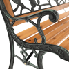 Zahradní lavička, černá/přírodní, FAIZA Zahradní lavička, černá/přírodní, FAIZA