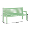 Dřevěná zahradní lavička KOLNA 150 cm. Neo mint