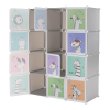 Dětská modulární skříň, šedá / dětský vzor, HAKON