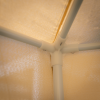 Stanový altán do zahrady, 3,9x2,5x3,9m, béžová / černá, RINGE TYP 2 + 6 bočních stran
