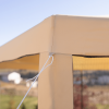 Stanový altán do zahrady, 3,9x2,5x3,9m, béžová / černá, RINGE TYP 2 + 6 bočních stran