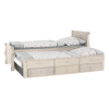 Postel ANTIKO 90x200 s přistýlkou, úložným prostorem včetně roštů. Antická bílá