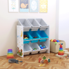 Organizér/regál na hračky, vícebarevná/vzor, DARLING TYP 3 Organizér/regál na hračky, vícebarevná/vzor, DARLING TYP 3