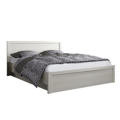Manželská postel JESI 160x200 včetně roštu s úložným prostorem. Bílá