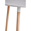 Jídelní stůl, bílá/buk, průměr 80 cm, ELCAN NEW