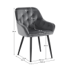 Designové křeslo, šedá Velvet látka, VERIO