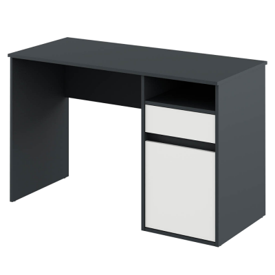 PC stůl, grafit/bílá, BILI NEW PC stůl, grafit/bílá, BILI NEW