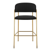 Designová barová židle, černá Velvet látka/gold chrom zlatý, DASMIN TYP 2
