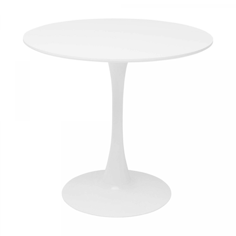Kulatý jídelní stůl REVENTON 80x80. Bílý matná