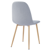 Jídelní židle LEGA. Světle šedá/buk