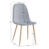 Jídelní židle LEGA. Světle šedá/buk