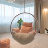 Závěsné křeslo, transparentní/zlatá/růžová, BUBBLE NEW TYP 1 Závěsné křeslo, transparentní/zlatá/růžová, BUBBLE NEW TYP 1