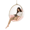 Závěsné křeslo, transparentní/zlatá/růžová, BUBBLE NEW TYP 1 Závěsné křeslo, transparentní/zlatá/růžová, BUBBLE NEW TYP 1