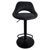 Barová židle LORASA. Černá látka s efektem broušené kůže